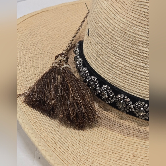 Sun Body Hat Houston Texas Handcrafted Palm Straw Havana Hat 7 1/8‎ ( 57 ) main image 8